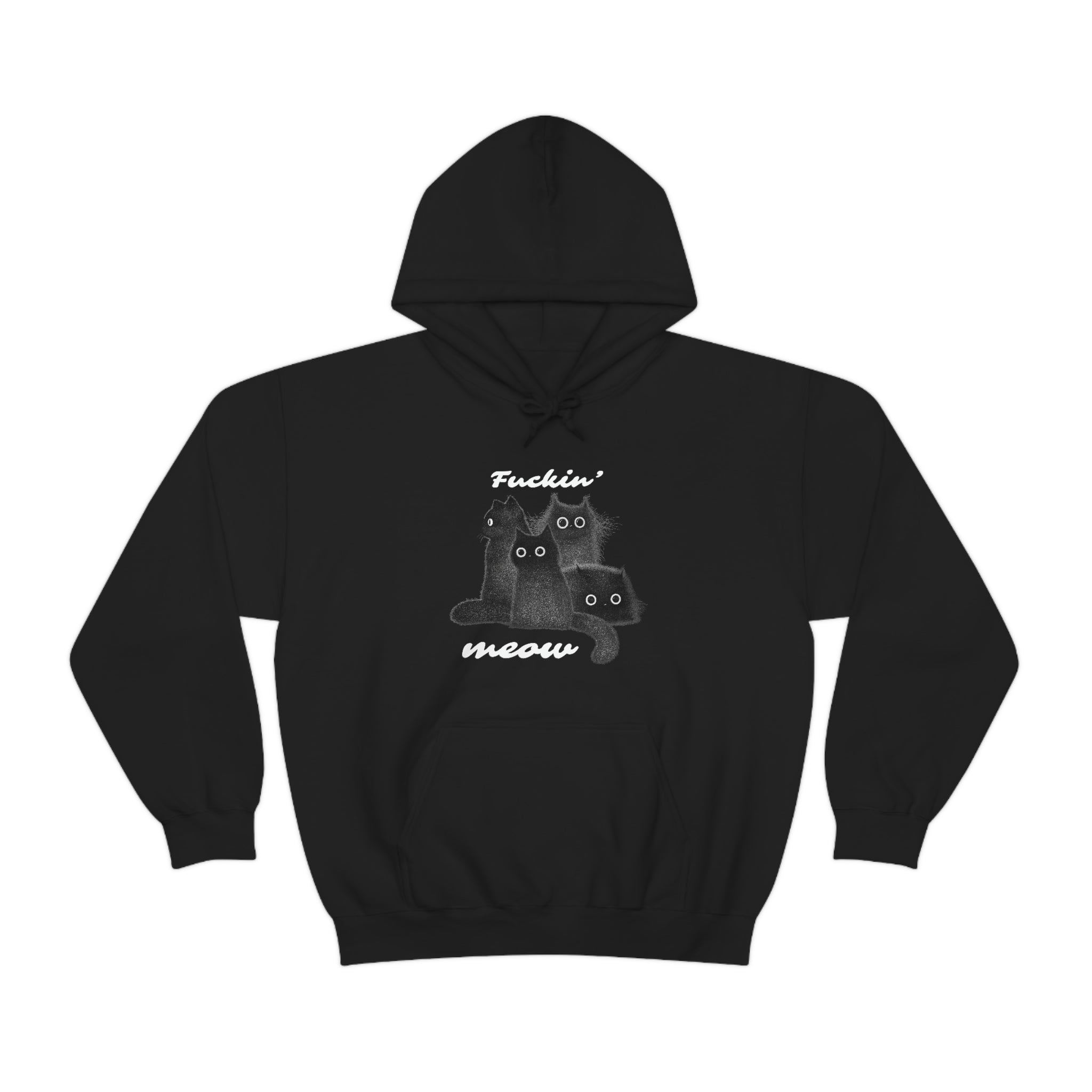 The Meow Squad - Regular Unisex Heavy Blend Hoodie Sweatshirt by Wholesome Memes™