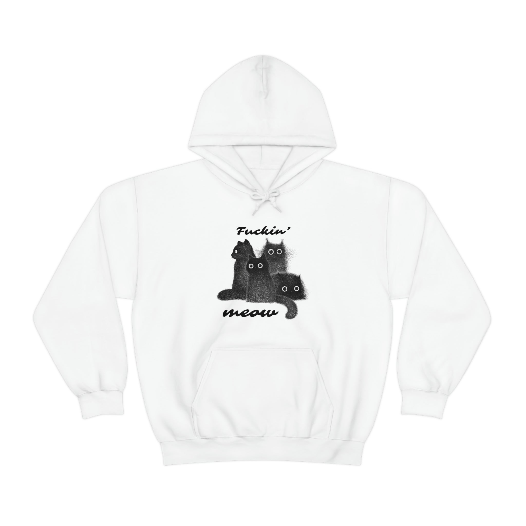 The Meow Squad - Regular Unisex Heavy Blend Hoodie Sweatshirt by Wholesome Memes™