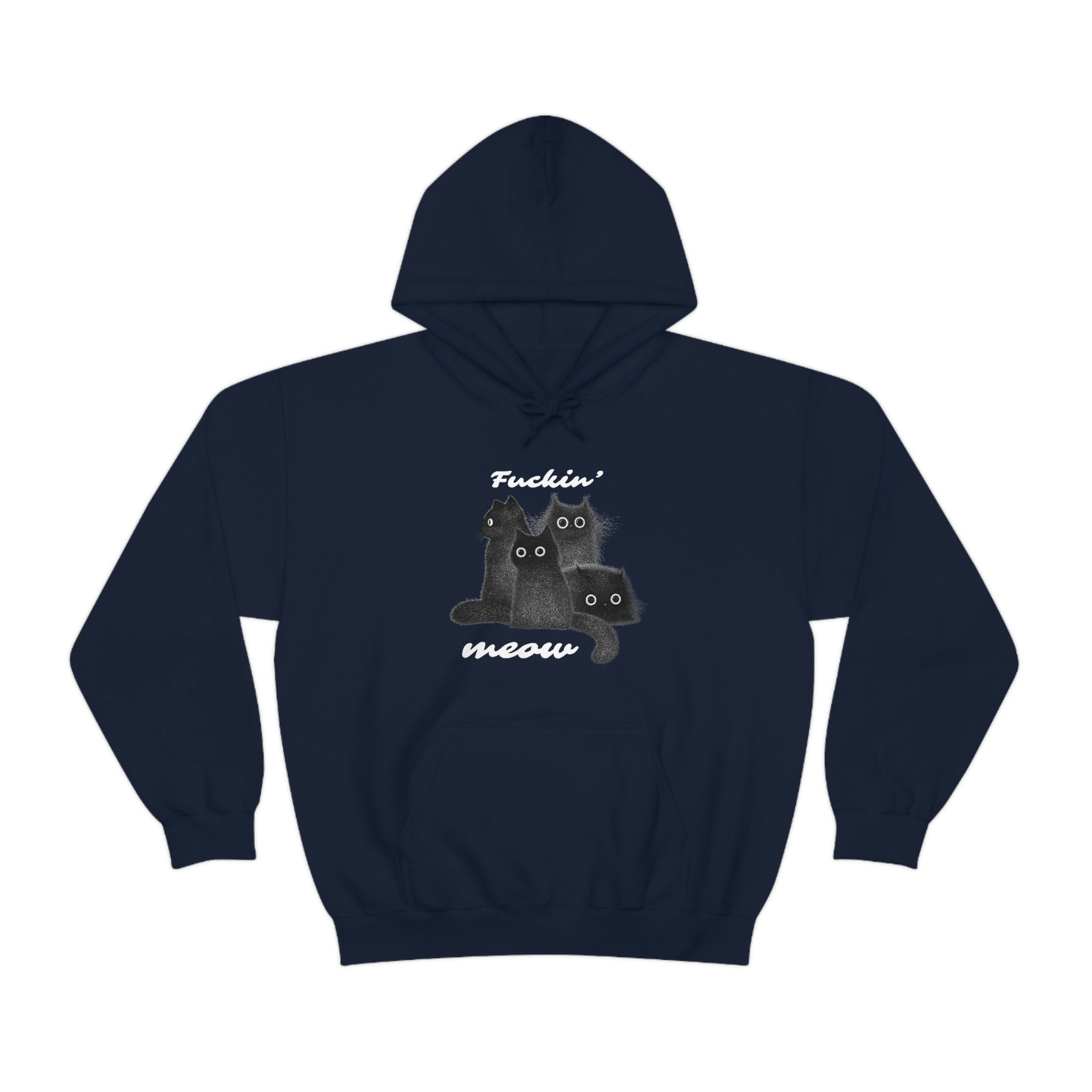 The Meow Squad - Regular Unisex Heavy Blend Hoodie Sweatshirt by Wholesome Memes™