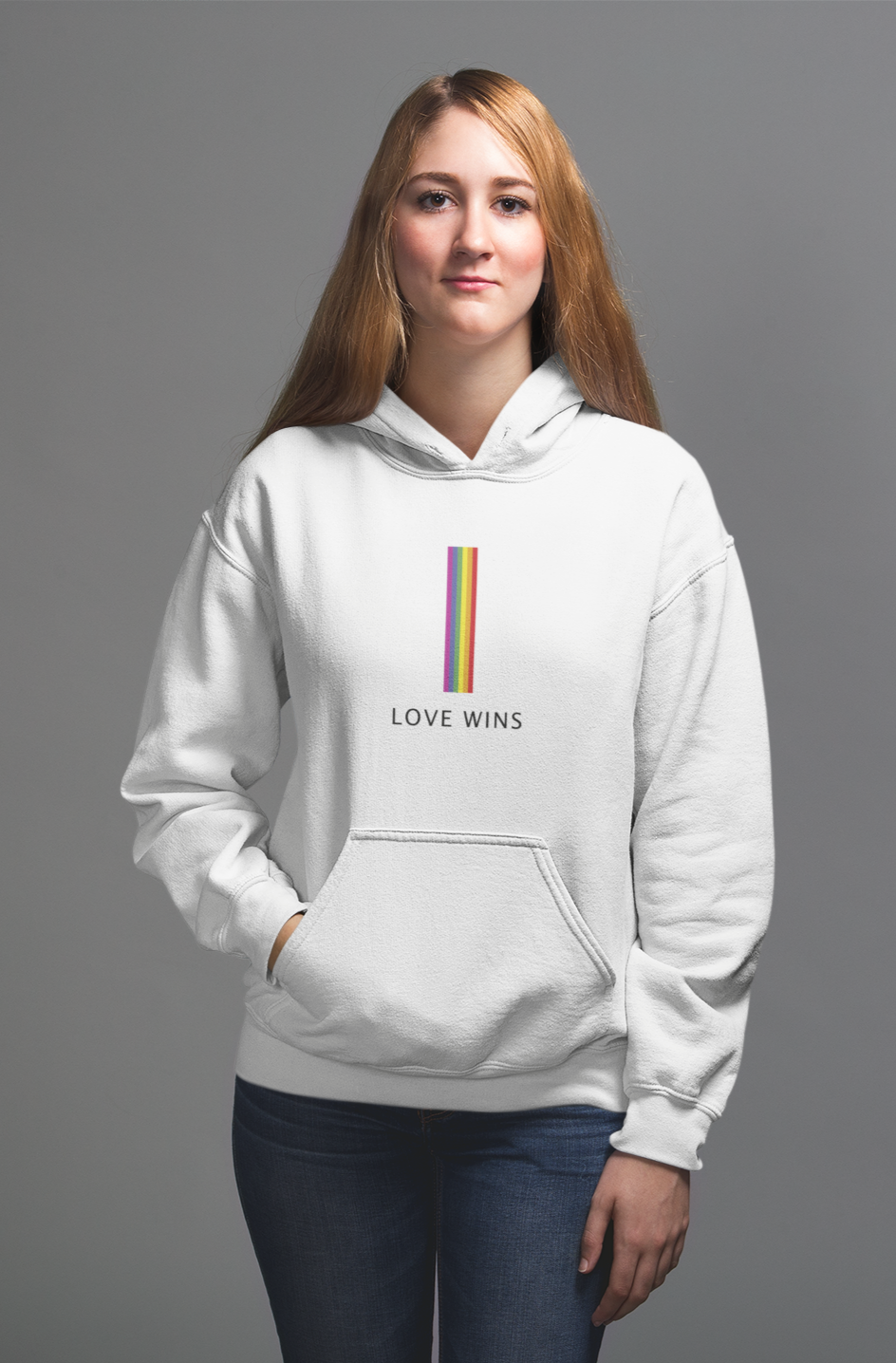 Love Wins : Regular Unisex Heavy Blend Hoodie Sweatshirt