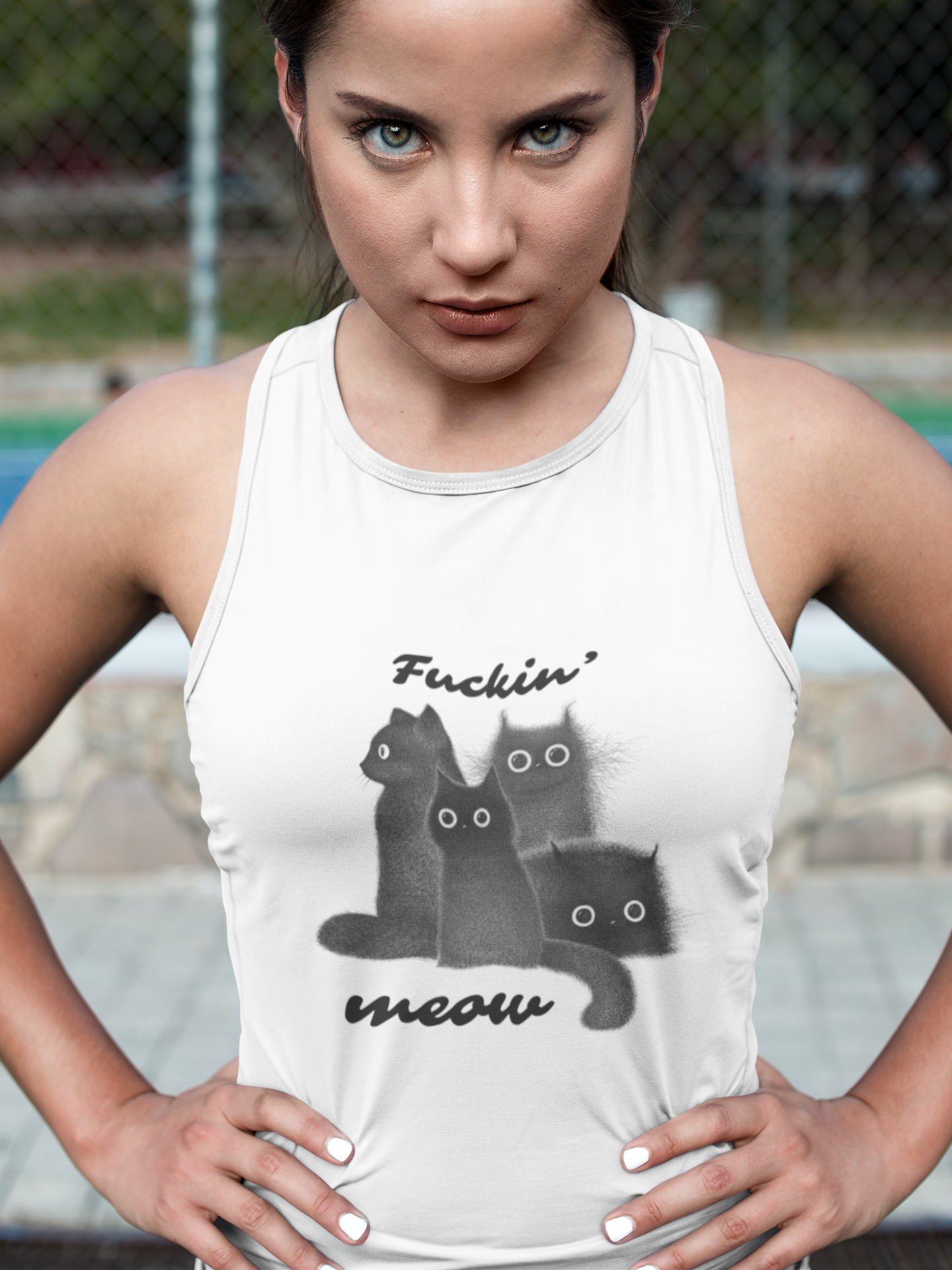 The Meow Squad - Unisex 100% Premium Tank Top by Wholesome Memes™ & Bella+Canvas