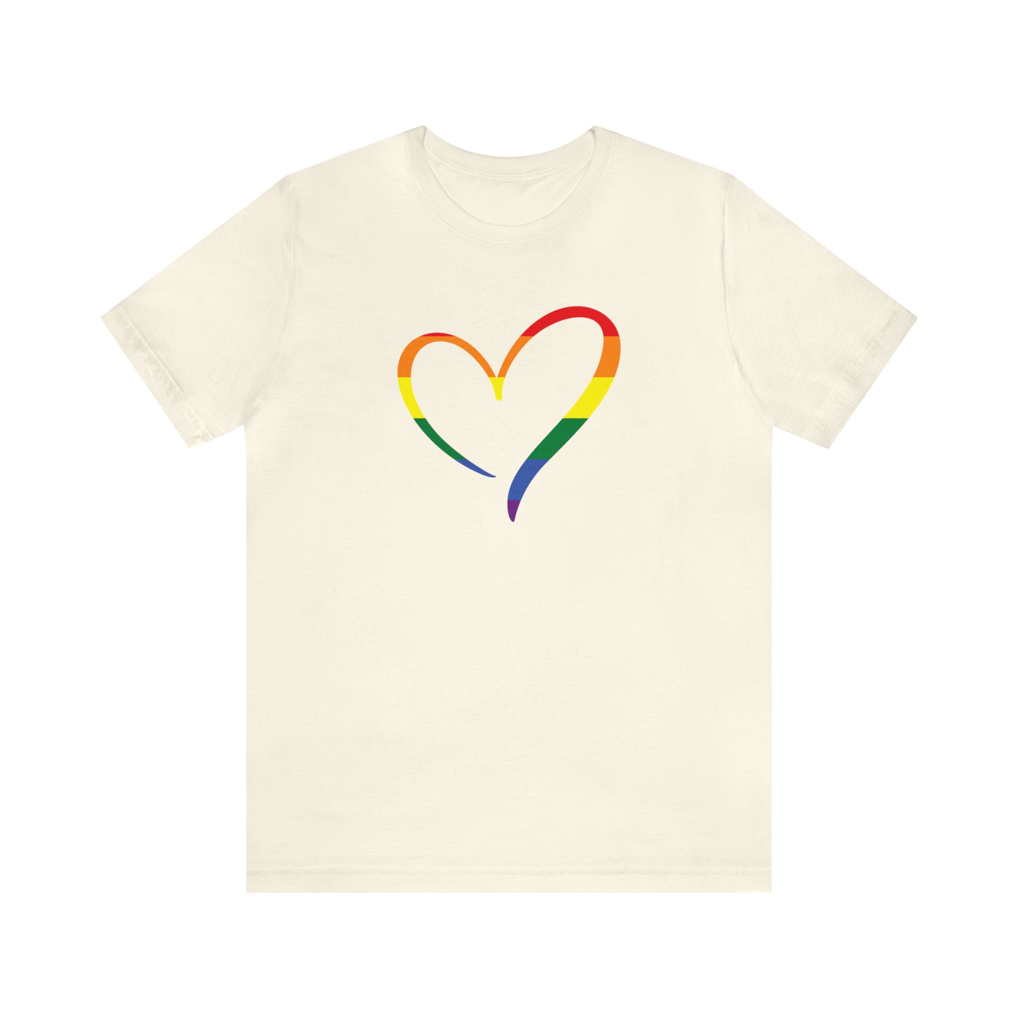 Pride Heart T-Shirt by Wholesome Memes : Unisex 100% Comfy Cotton T-Shirt by Bella+Canvas