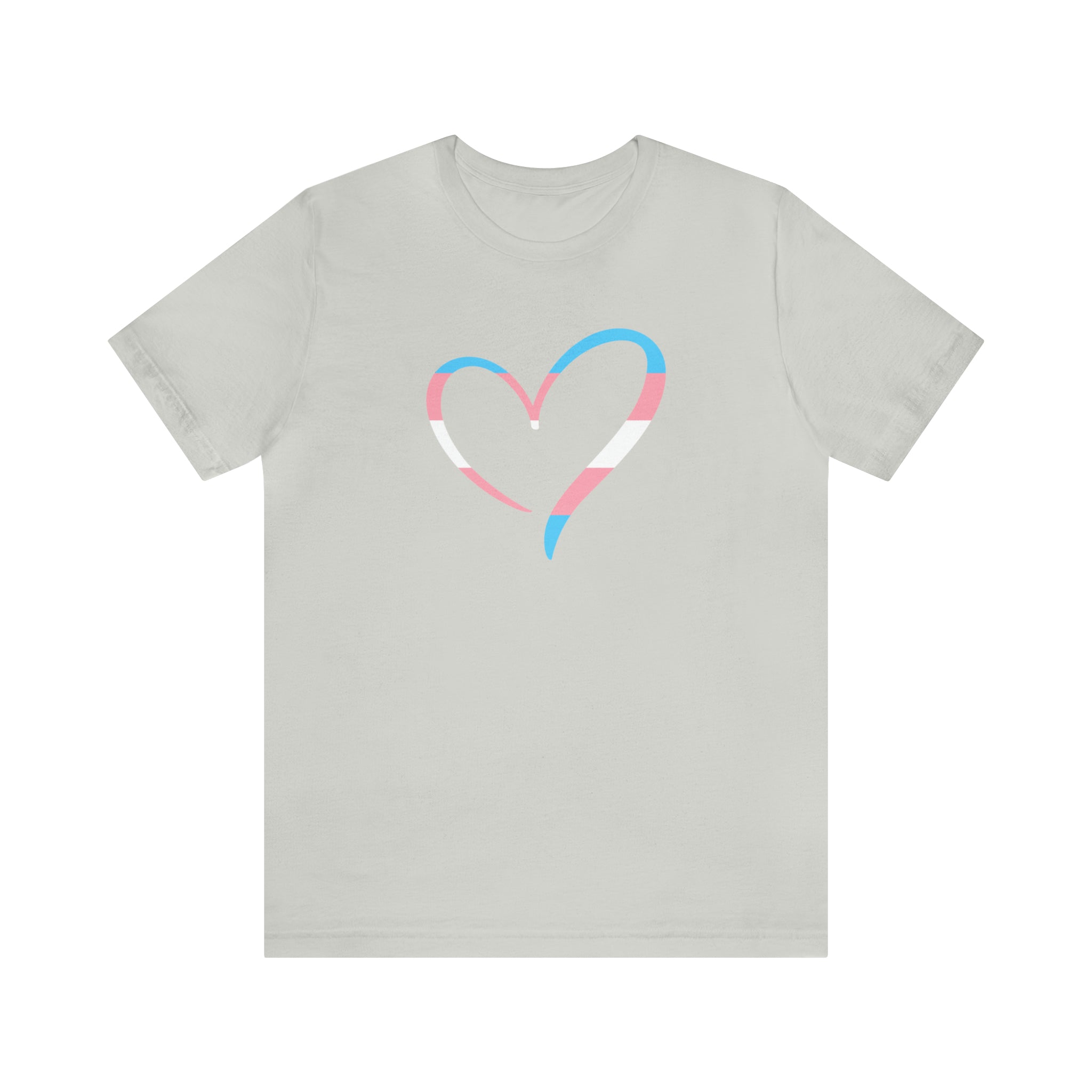 Trans Pride Heart T-Shirt by Wholesome Memes : Unisex 100% Comfy Cotton T-Shirt by Bella+Canvas