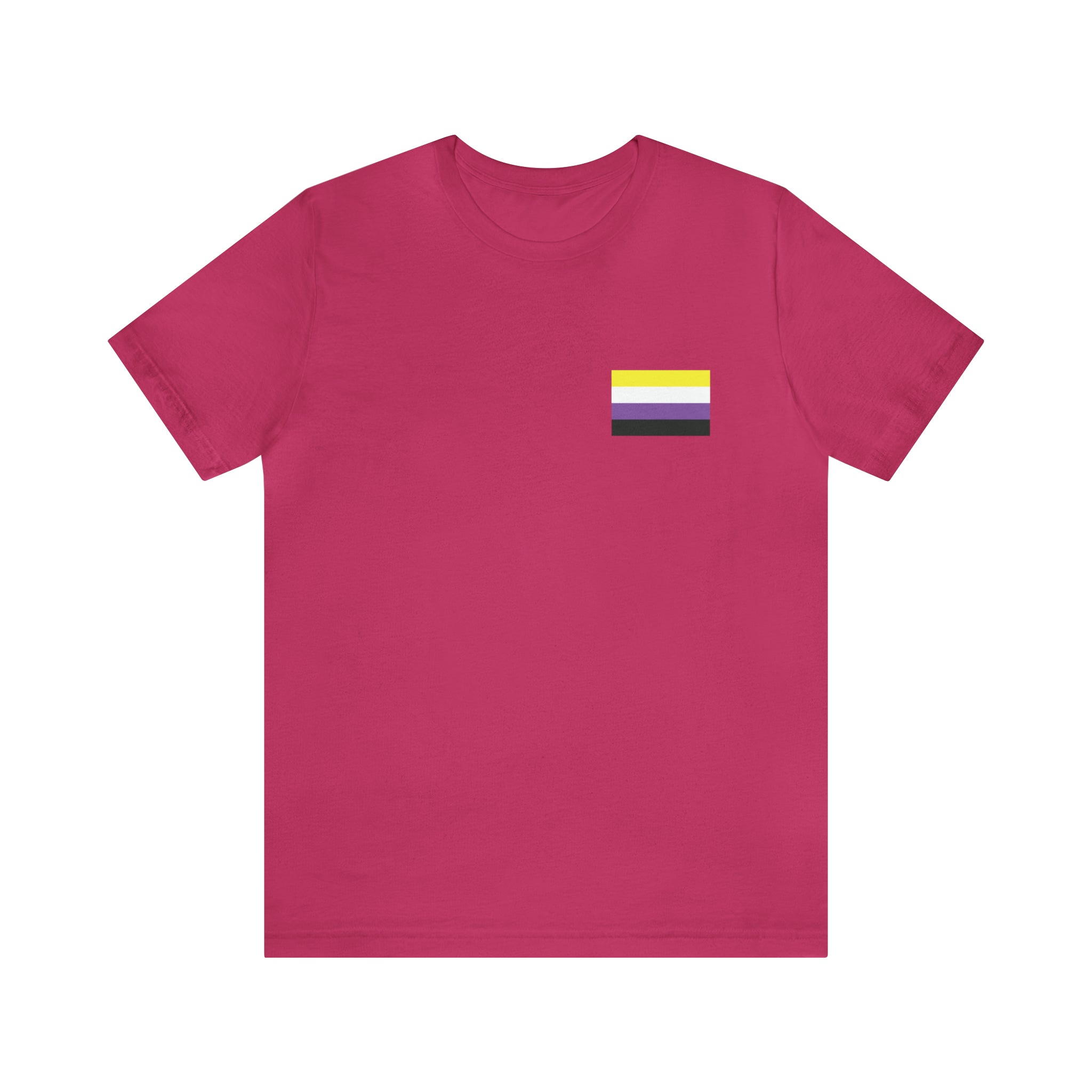 Non-Binary Pride Flag : Unisex 100% Comfy Cotton T-Shirt by Bella+Canvas