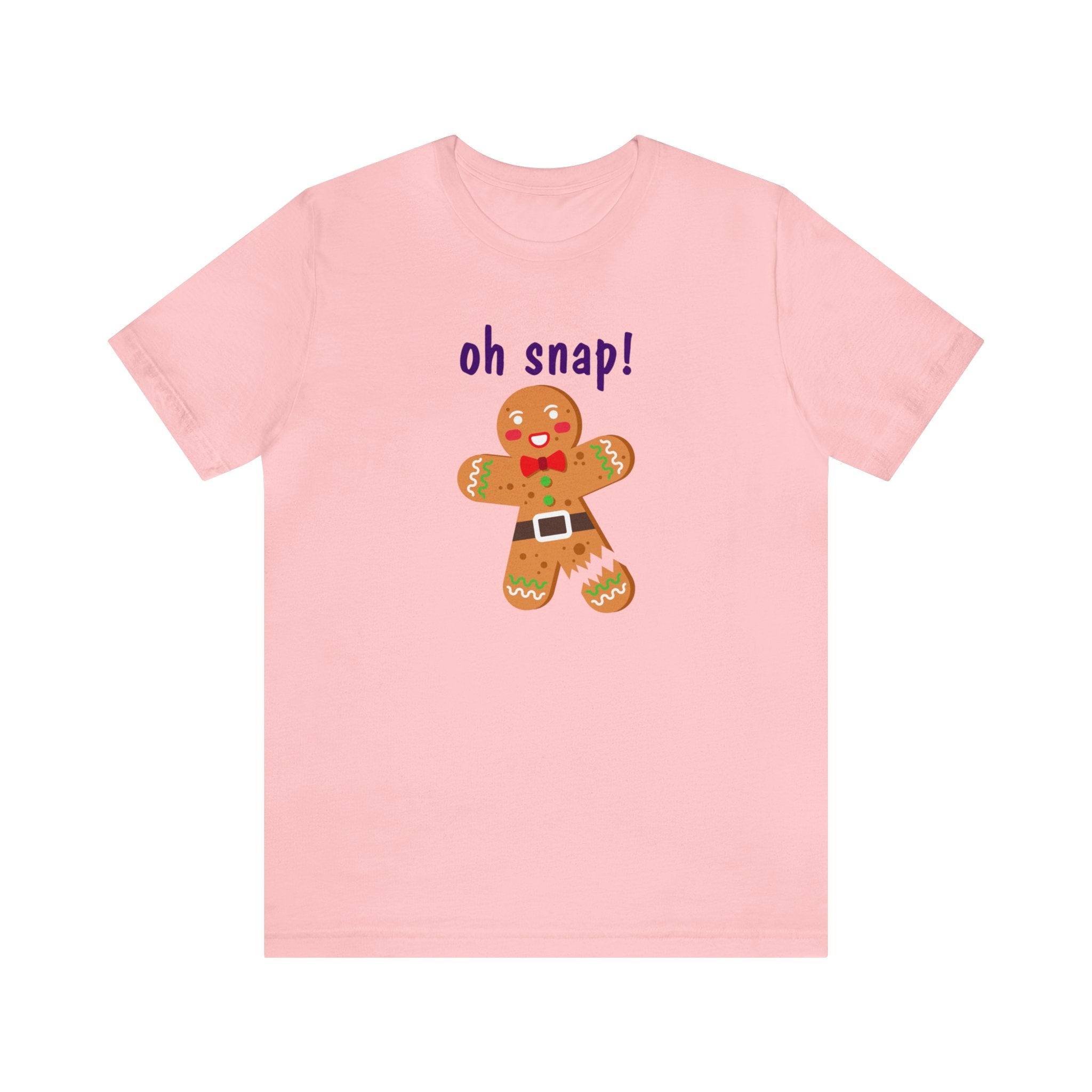 Oh Snap! Gingerbreadman : Unisex 100% Comfy Cotton, T-Shirt by Bella+Canvas