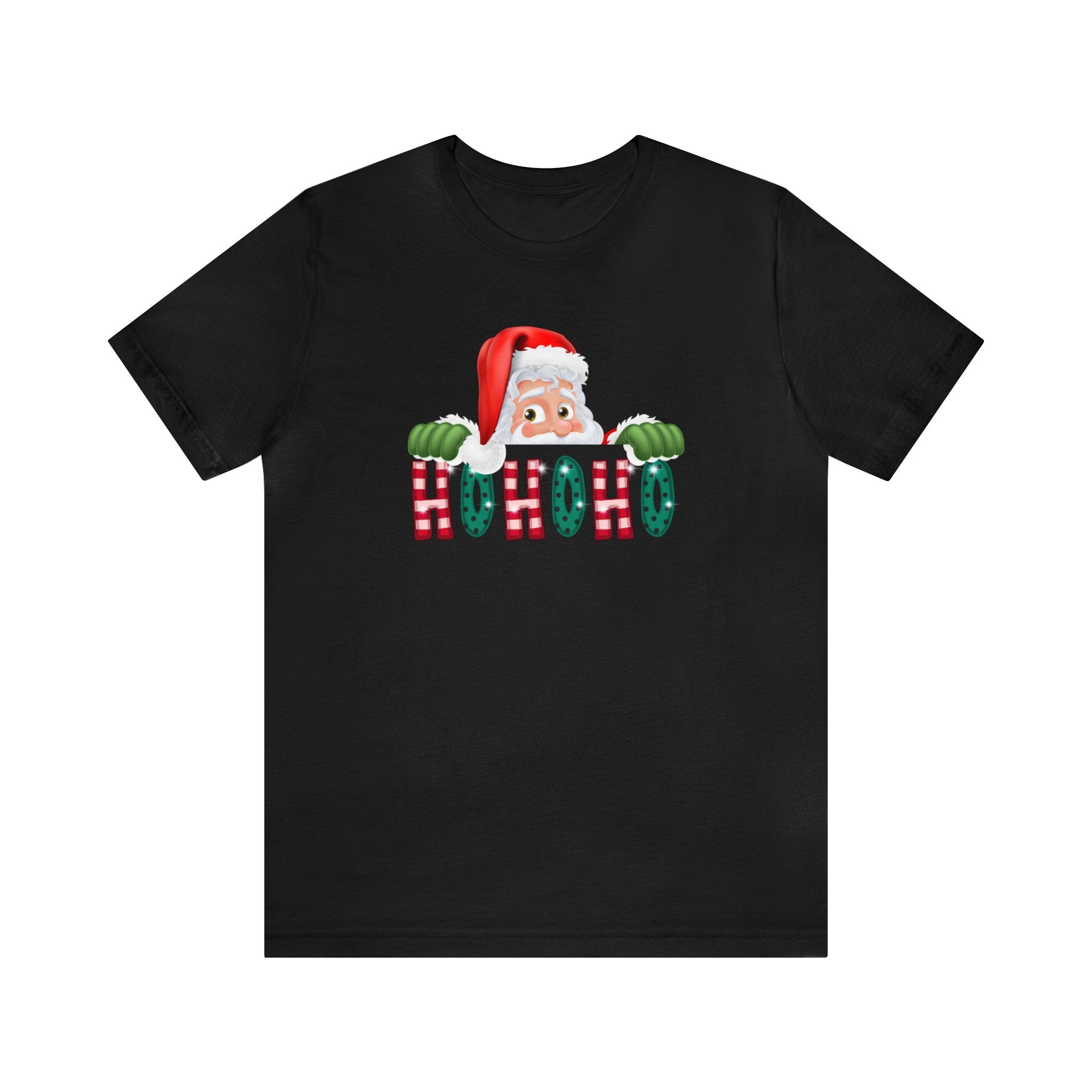 Peaking Santa : Unisex 100% Comfy Cotton, T-Shirt by Bella+Canvas