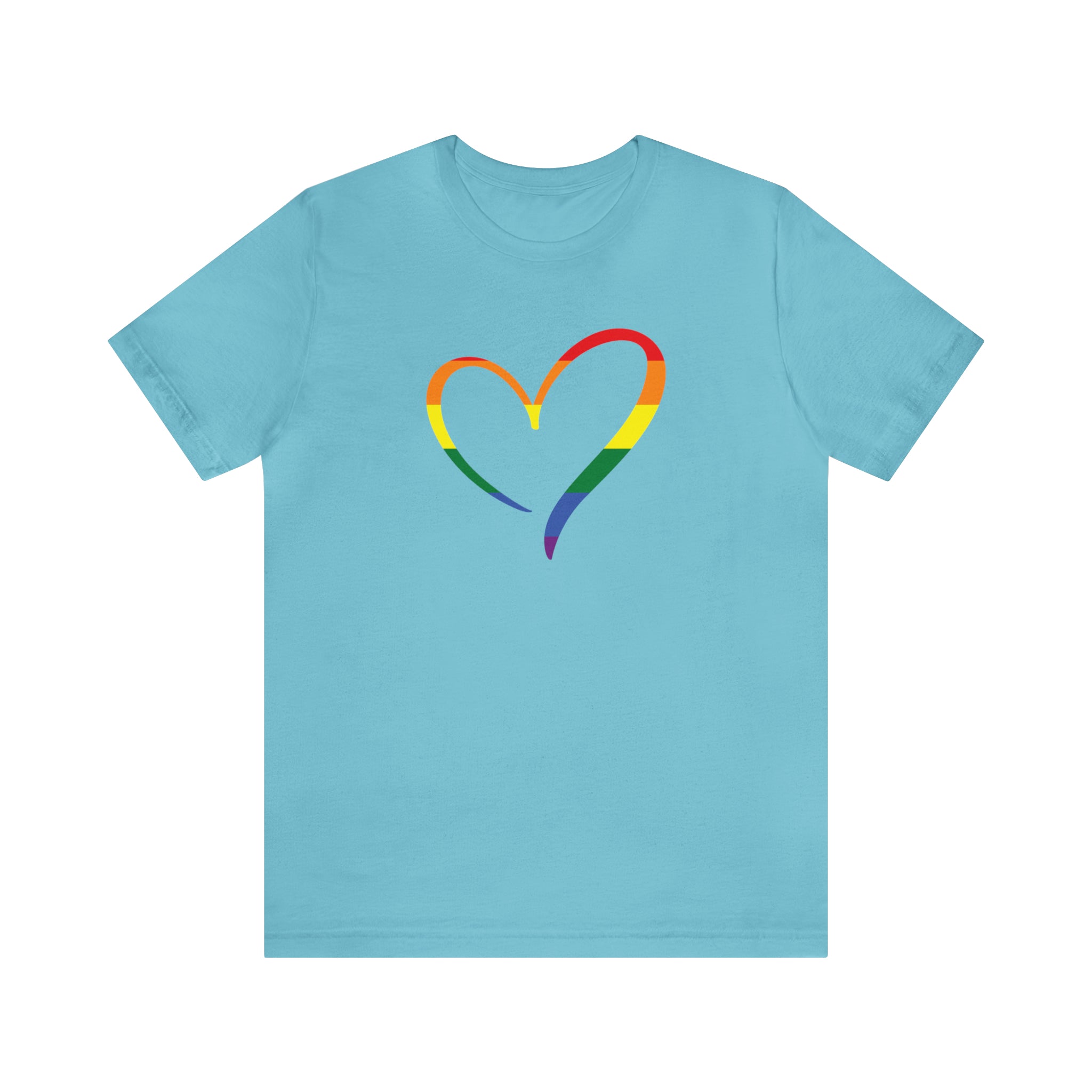 Pride Heart T-Shirt by Wholesome Memes : Unisex 100% Comfy Cotton T-Shirt by Bella+Canvas