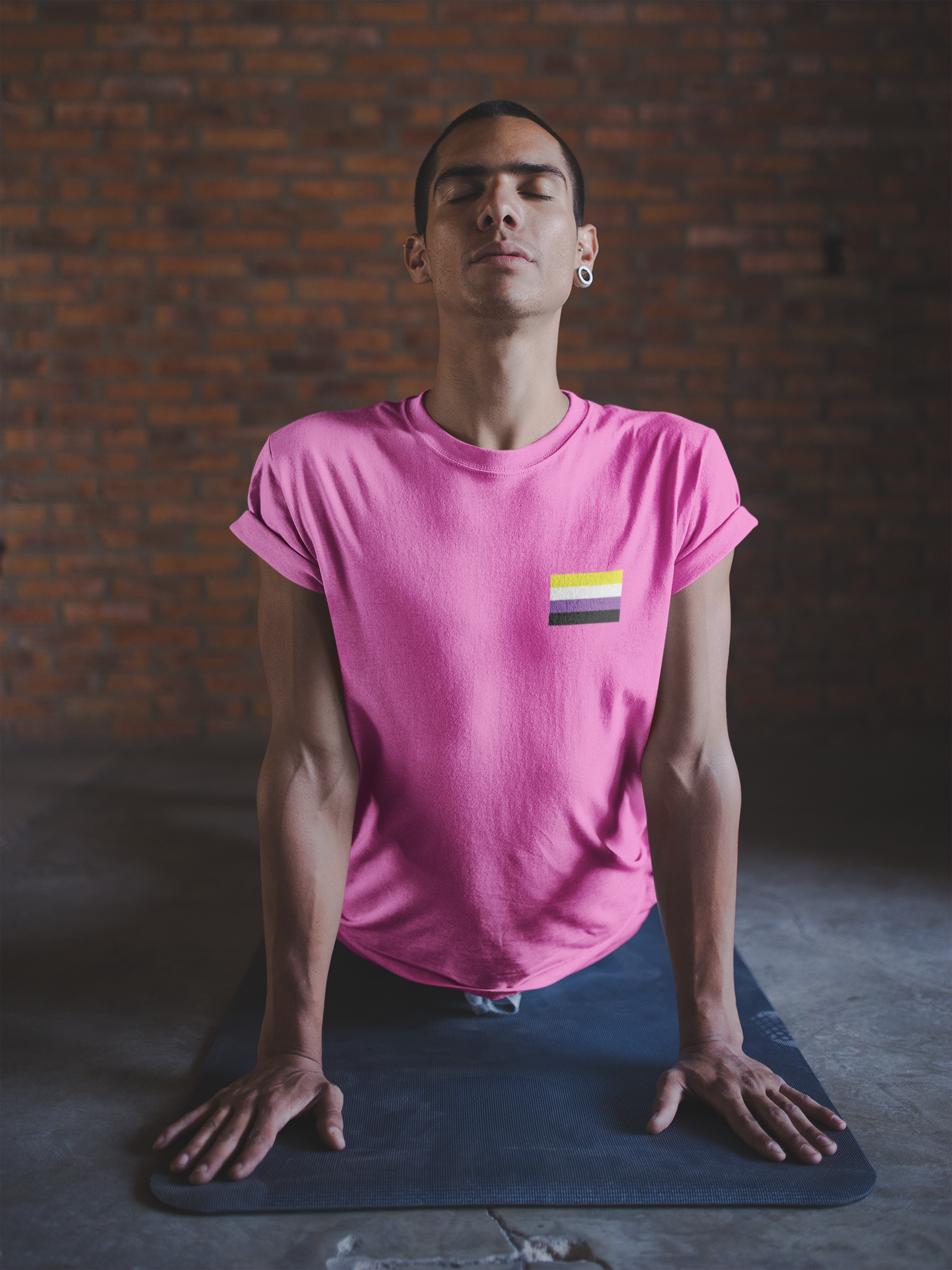 Non-Binary Pride Flag : Unisex 100% Comfy Cotton T-Shirt by Bella+Canvas