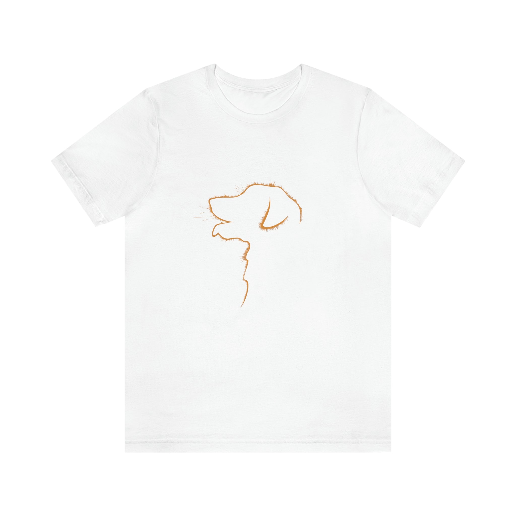 Dog Silhouette - Orange : Unisex 100% Cotton T-Shirt by Bella+Canvas