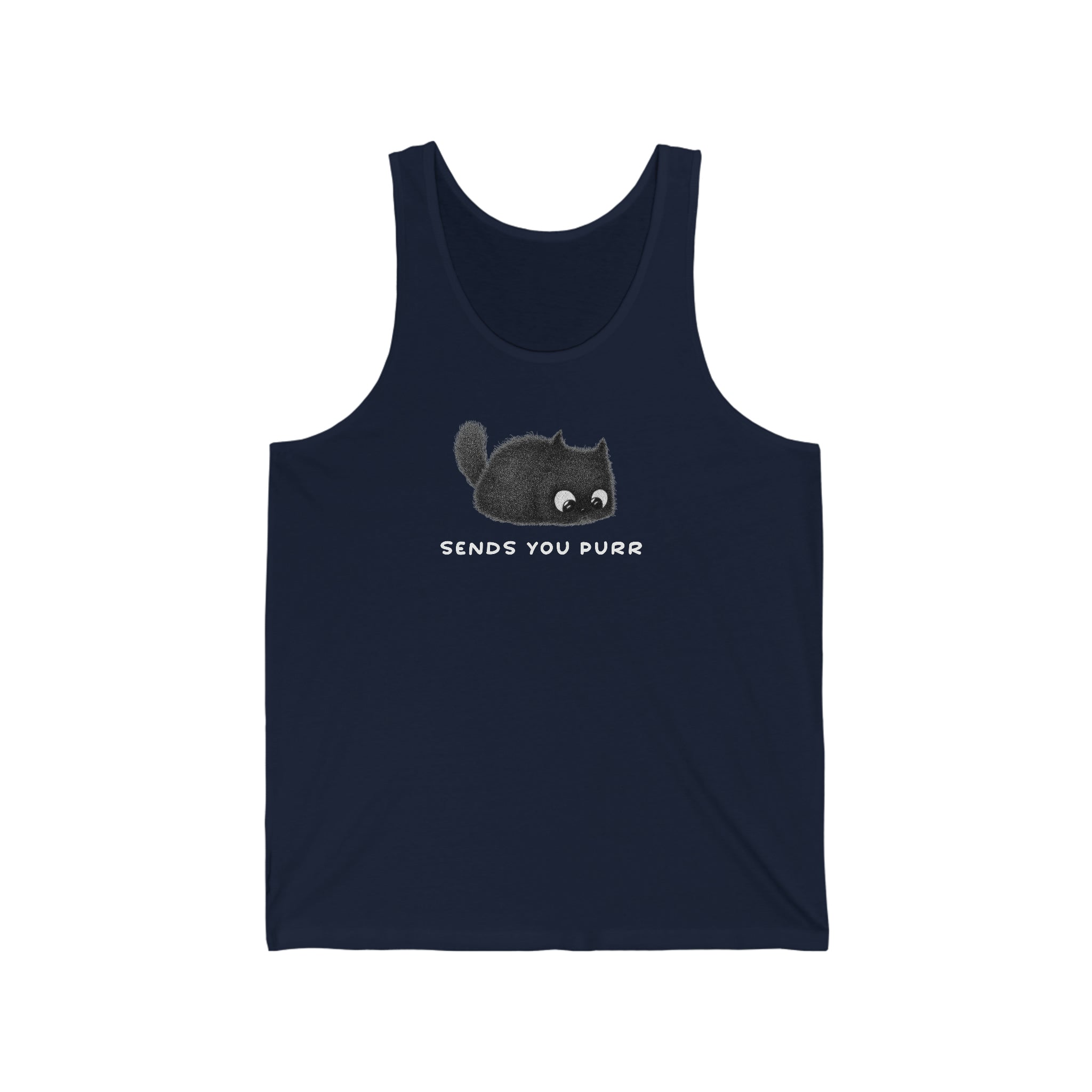 Send You Purr : Unisex 100% Cotton Tank Top by Wholesomememes & Purr In Ink