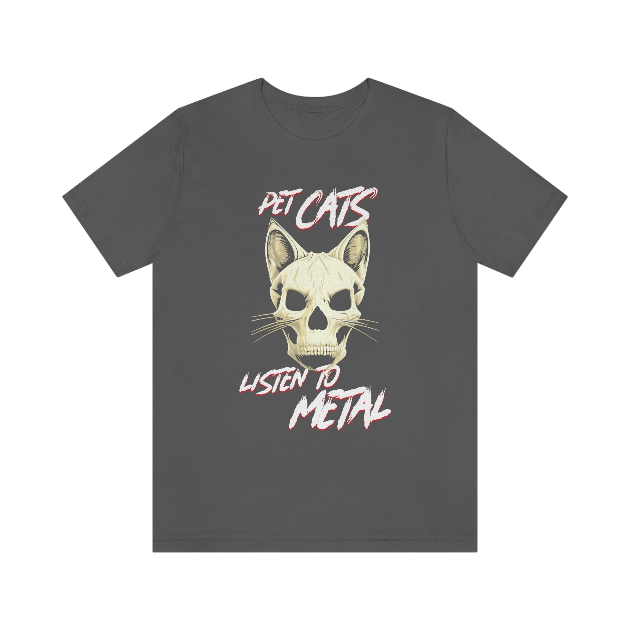 Pet cats, Listen to Metal : Unisex 100% Cotton T-Shirt by Bella+Canvas - Double Sided!!!