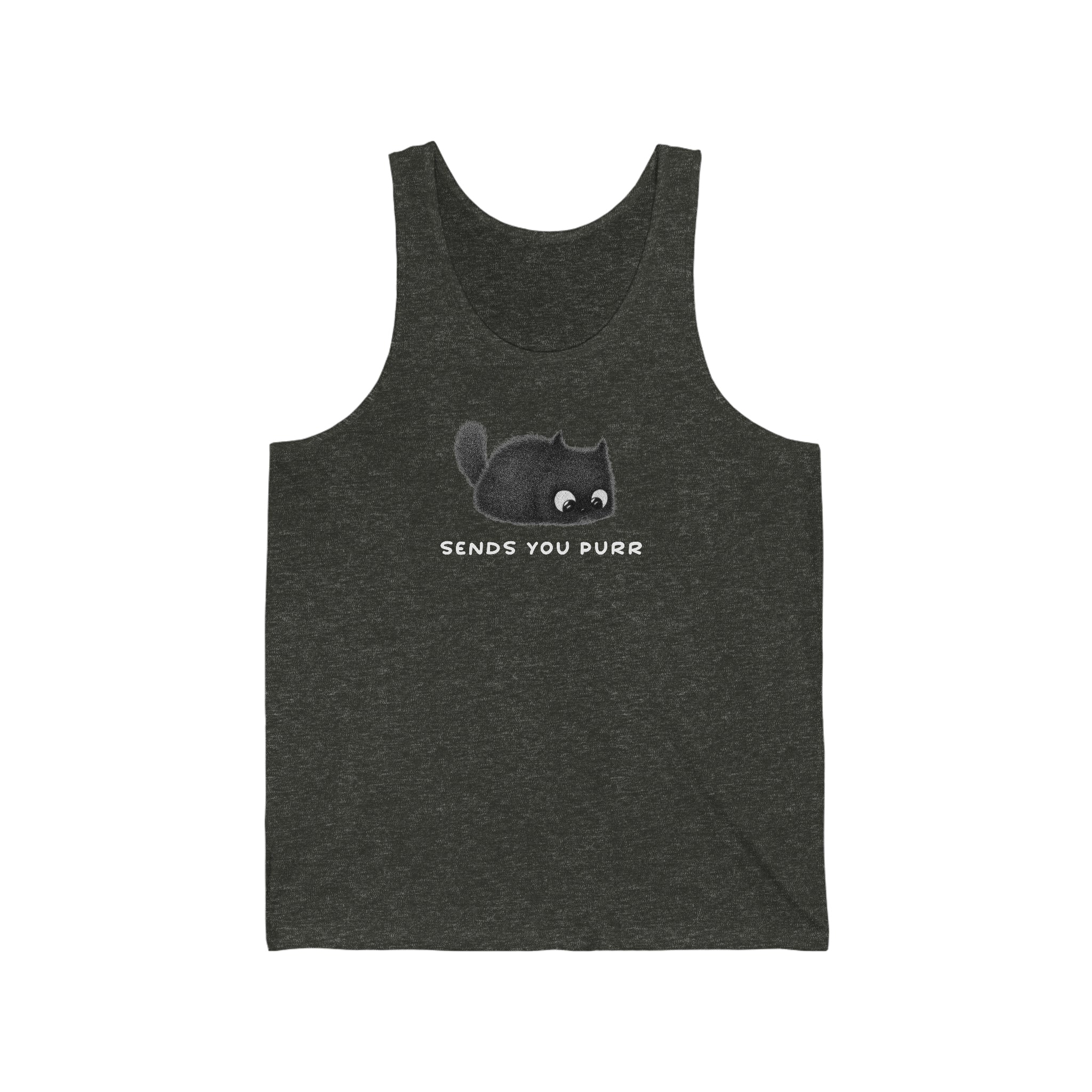 Send You Purr : Unisex 100% Cotton Tank Top by Wholesomememes & Purr In Ink