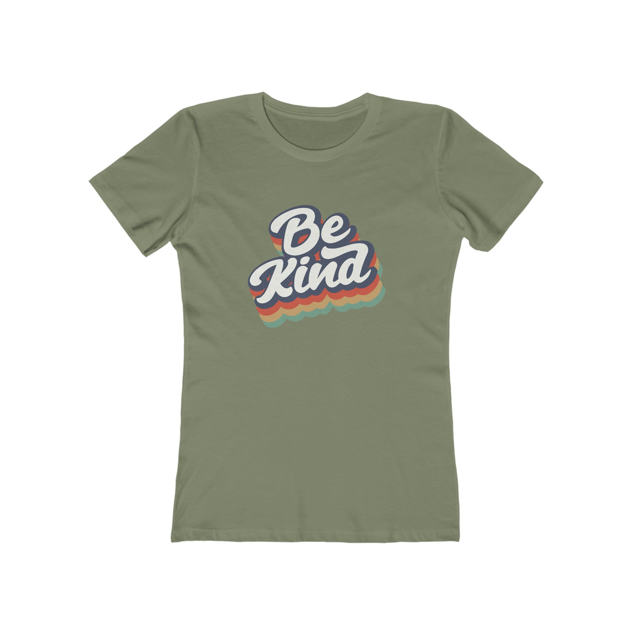 Kindness In The Front - Be Kind : Women's 100% Cotton T-Shirt