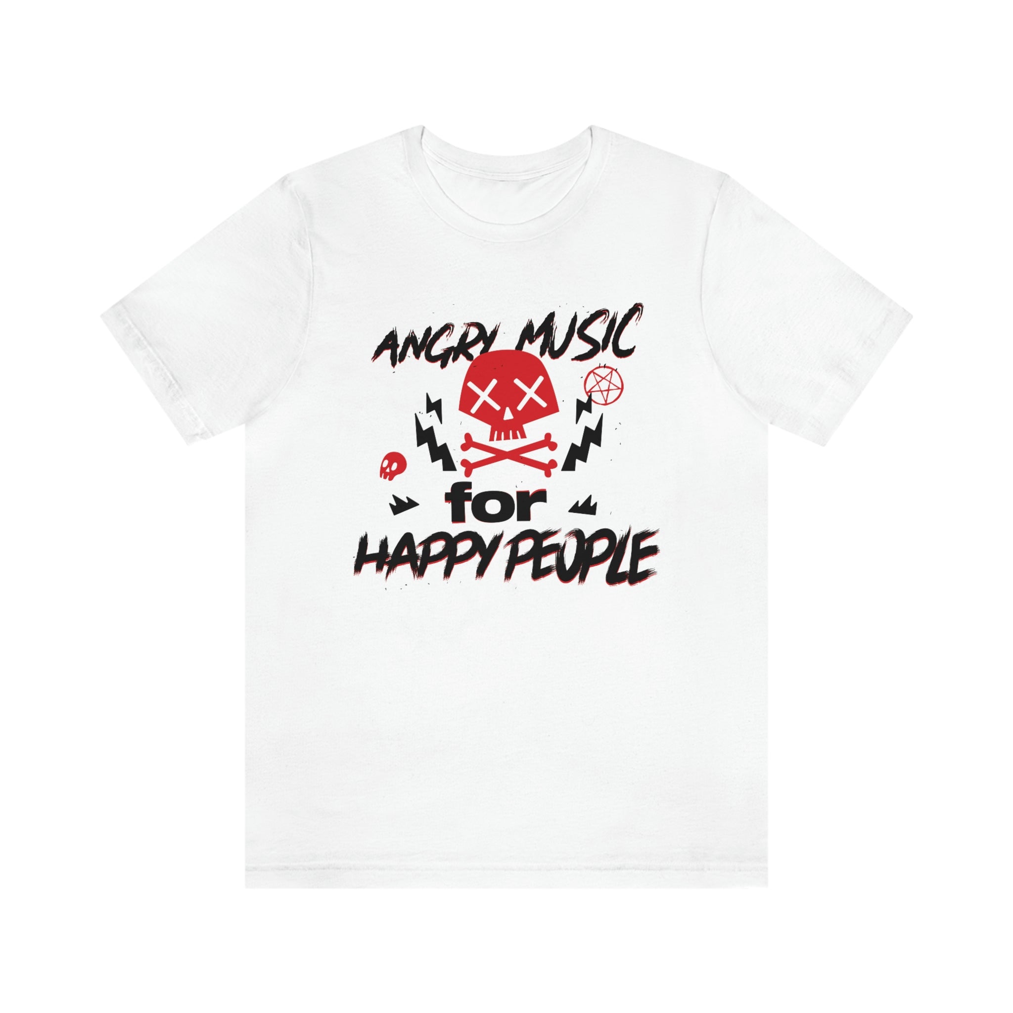 Angry Music for Happy People : Unisex 100% Premium Cotton T-Shirt by Bella+Canvas