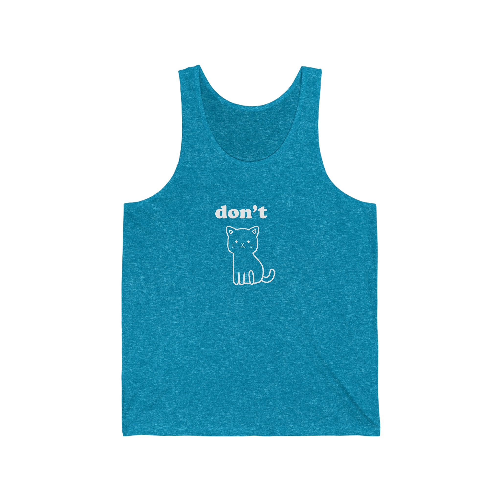 Don't Kitty : Unisex Cotton Tank Top by Bella+Canvas