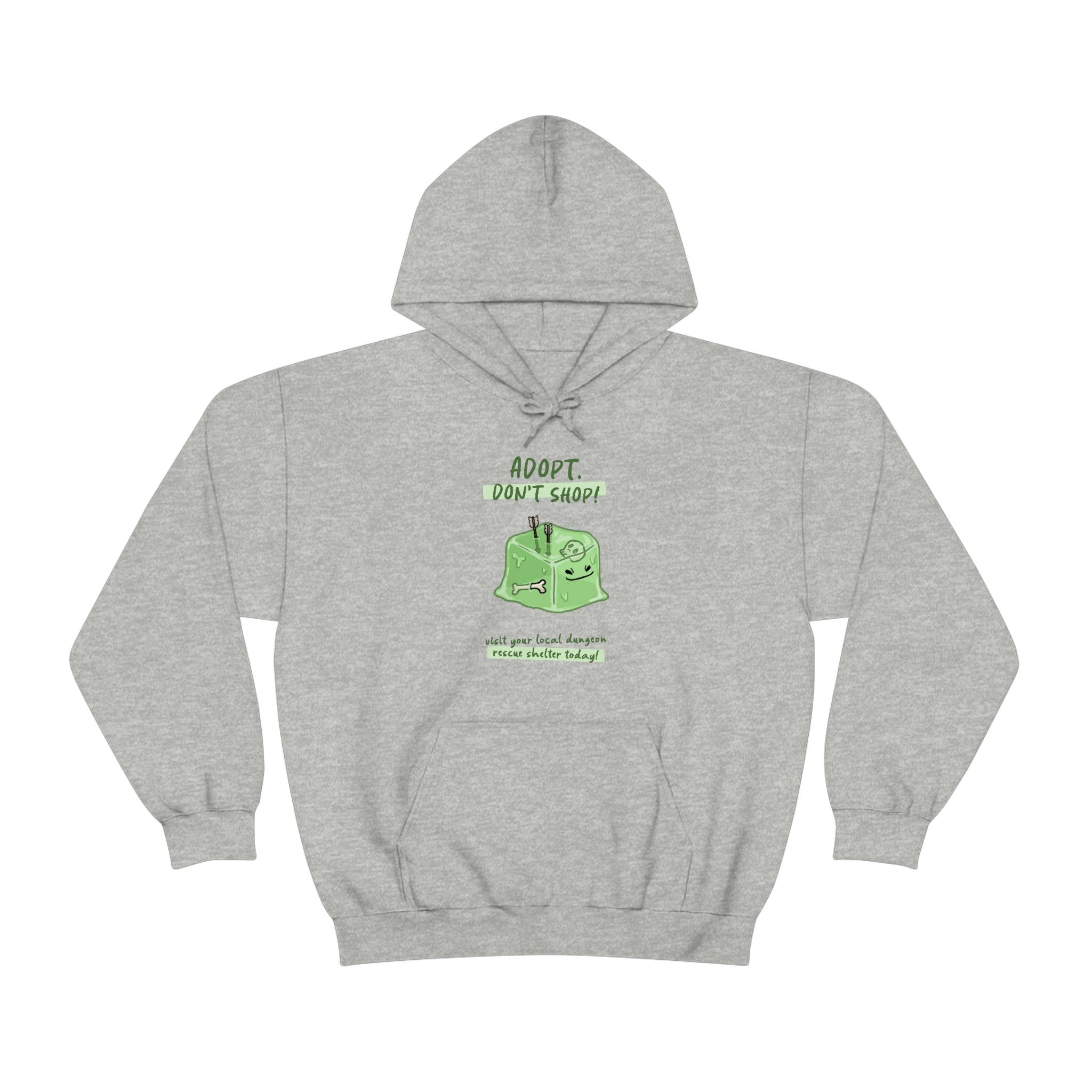 Adopt Don't Shop - Slime Cube Monster : Unisex Heavy Blend™ Hoodie Sweatshirt