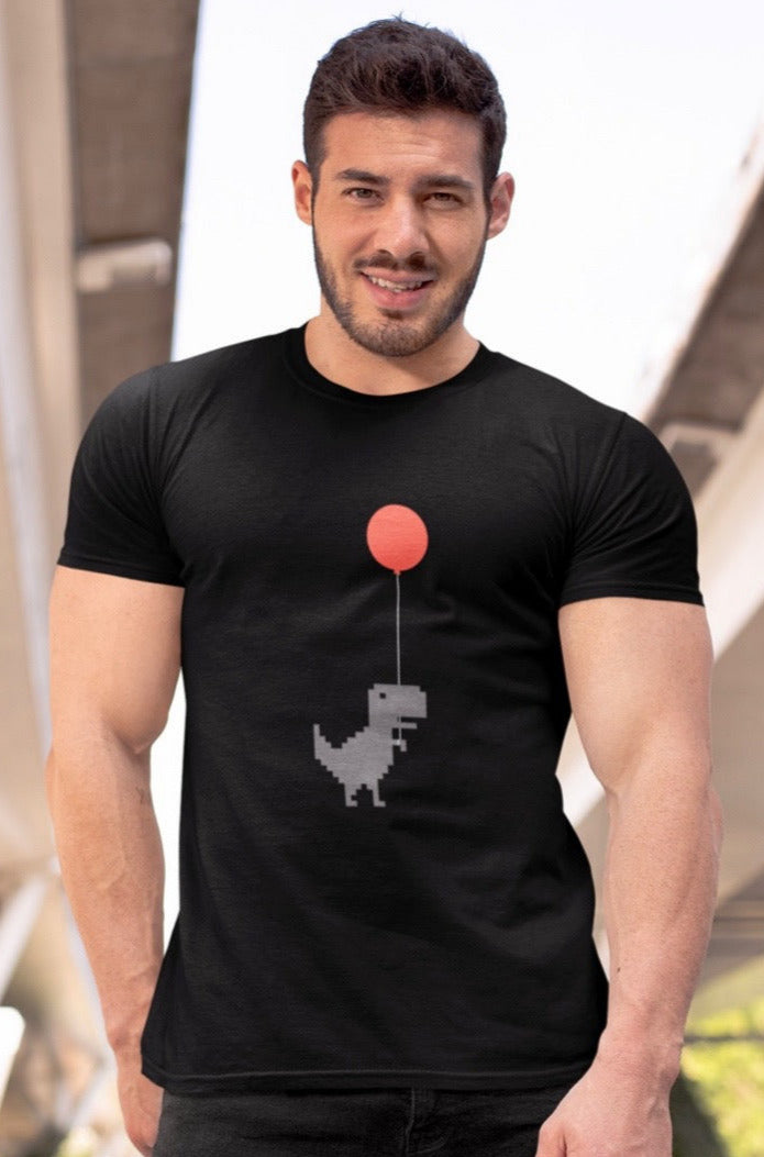 Larry the Dino, Balloon Joy! : Unisex 100% Cotton T-Shirt by Bella+Canvas