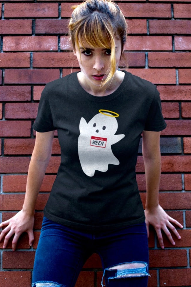Wholesome Ween : Unisex 100% Premium Cotton T-Shirt - Happy Halloween Guy is Happy!