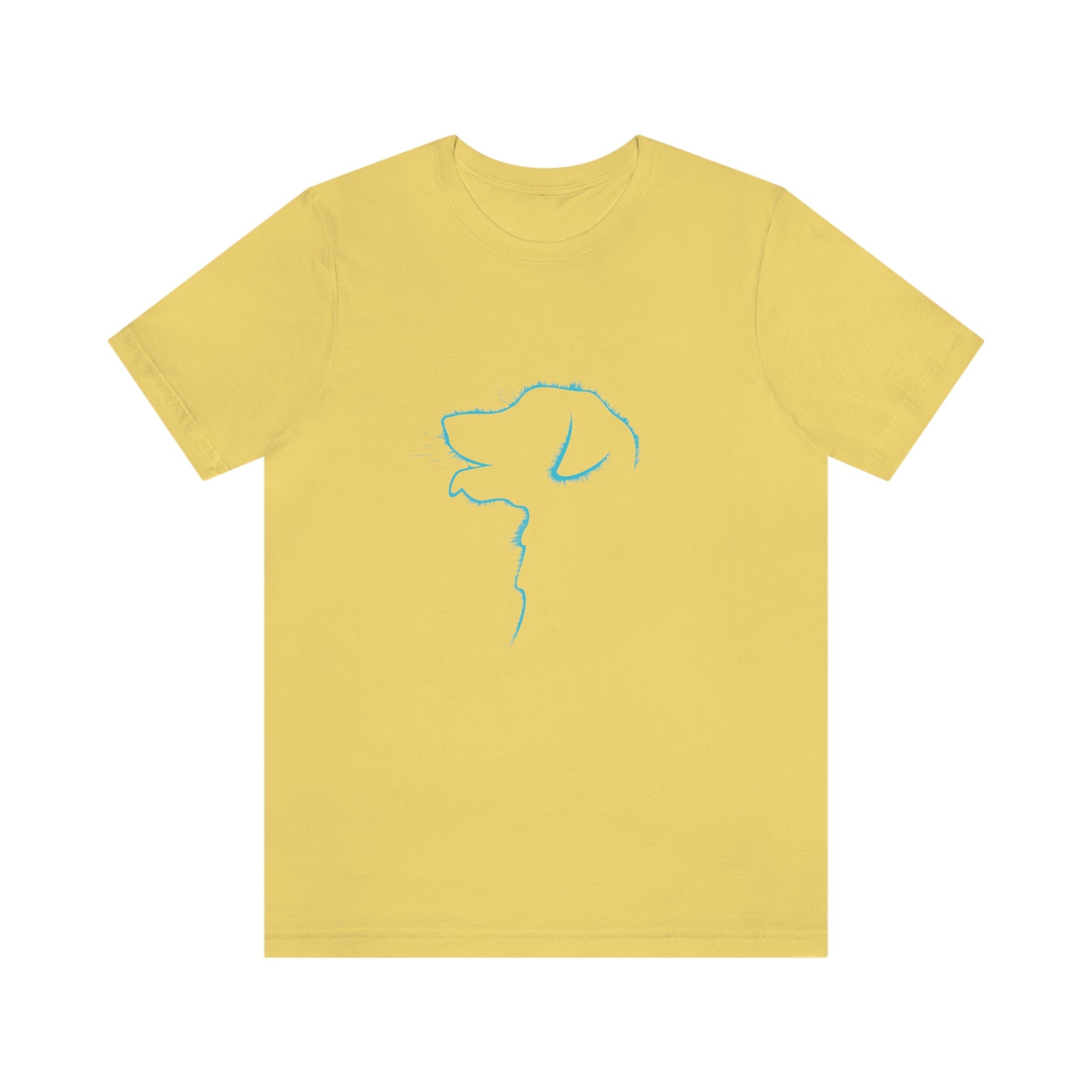 Dog Silhouette - Blue : Unisex 100% Cotton T-Shirt by Bella+Canvas
