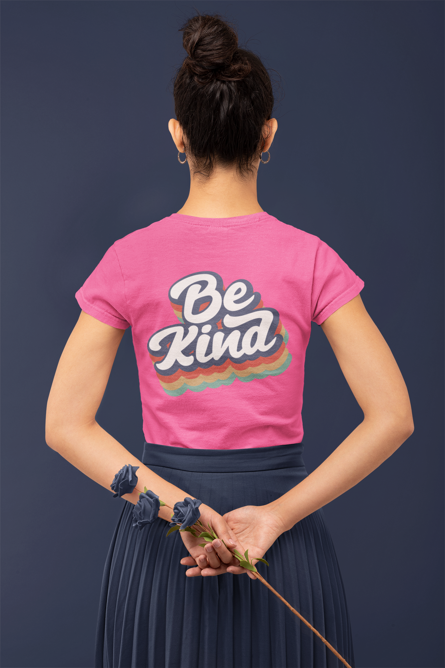 Be Kind (Print on back), Unisex 100% Premium Comfy Cotton, T-Shirt by Bella+Canvas
