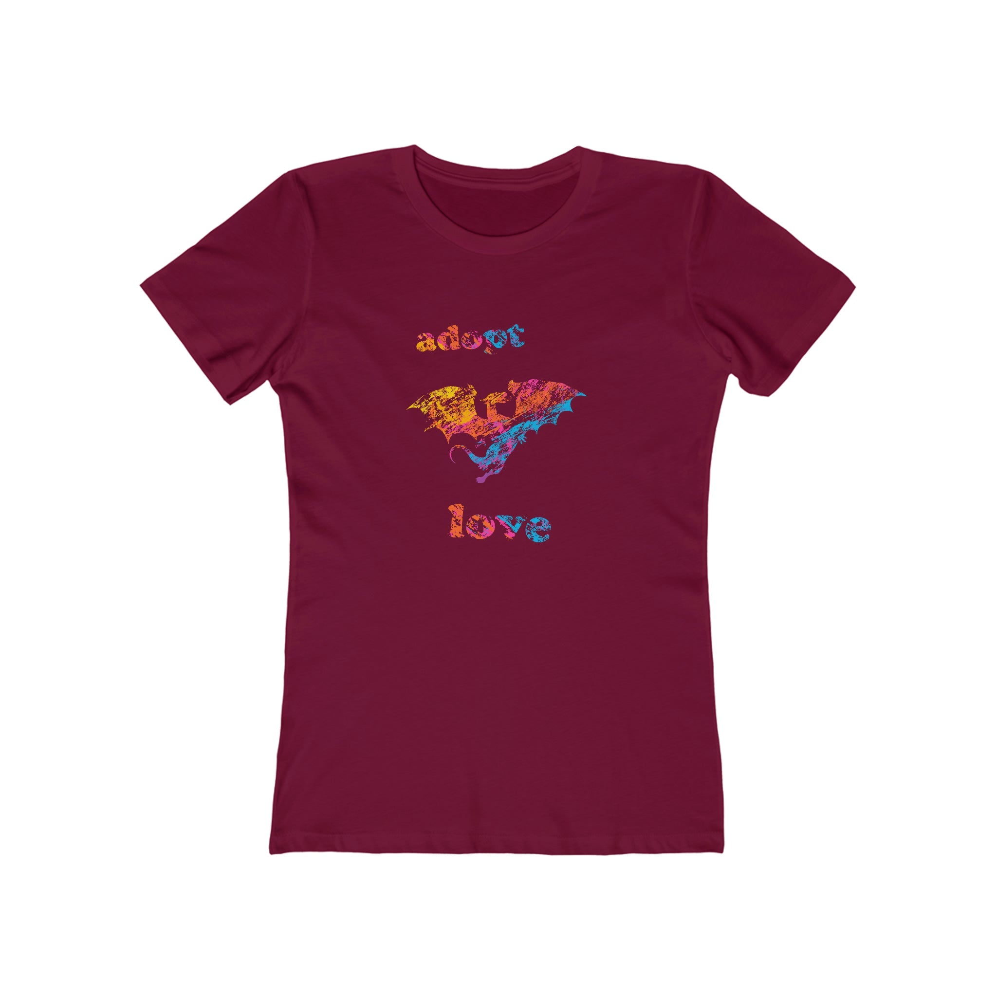 Adopt Love Dragon, Colour : Women's 100% Cotton T-Shirt - ADOPT DON'T SHOP! Adopt a dragon to it's new forever home today
