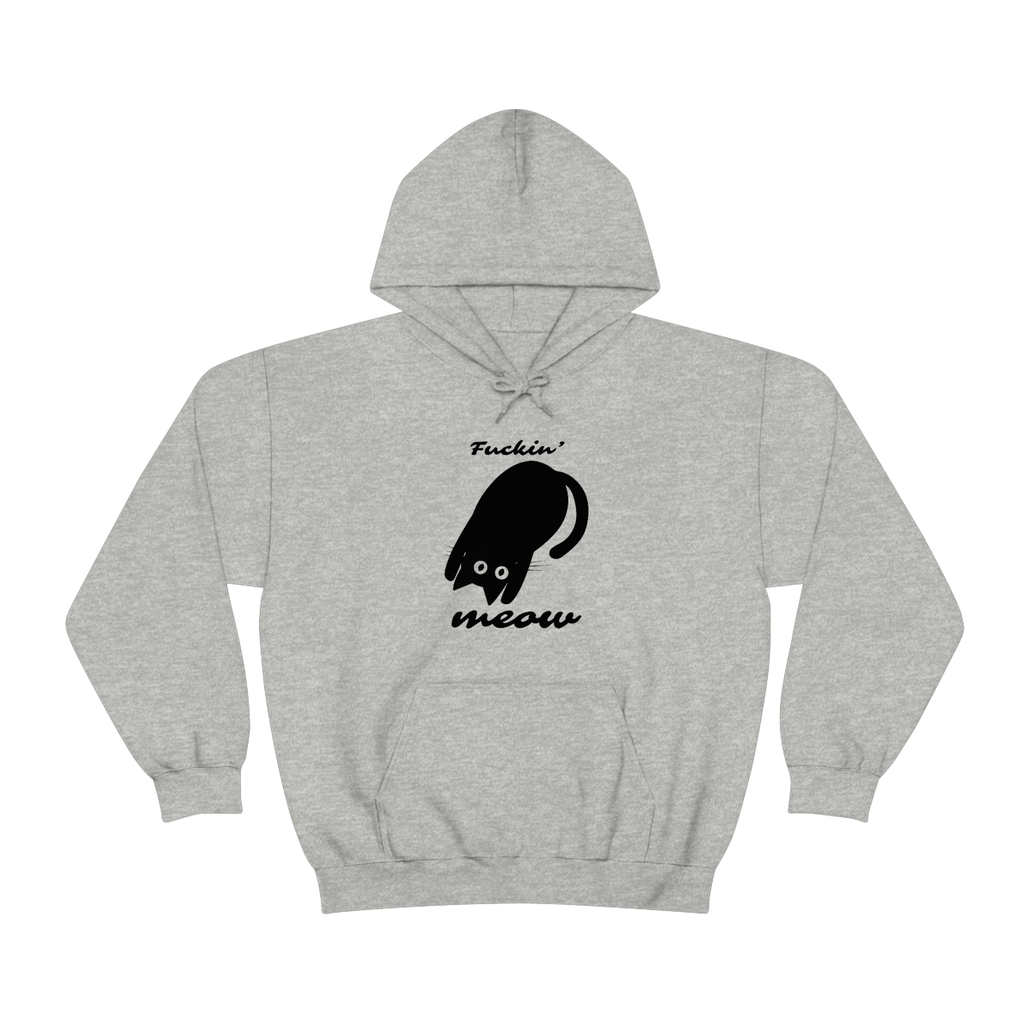 Upside Down Meow - Regular Unisex Heavy Blend Hoodie Sweatshirt