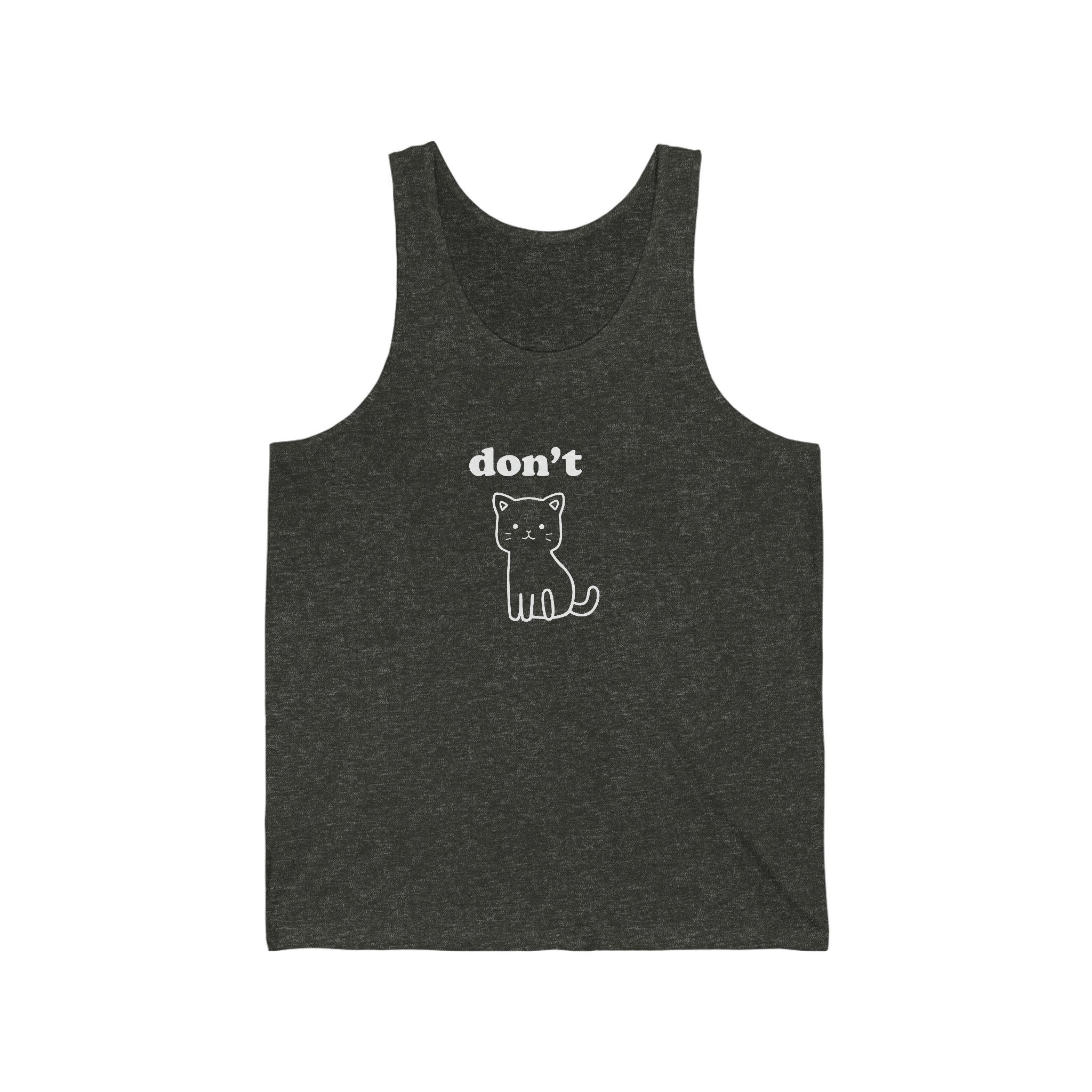 Don't Kitty : Unisex Cotton Tank Top by Bella+Canvas