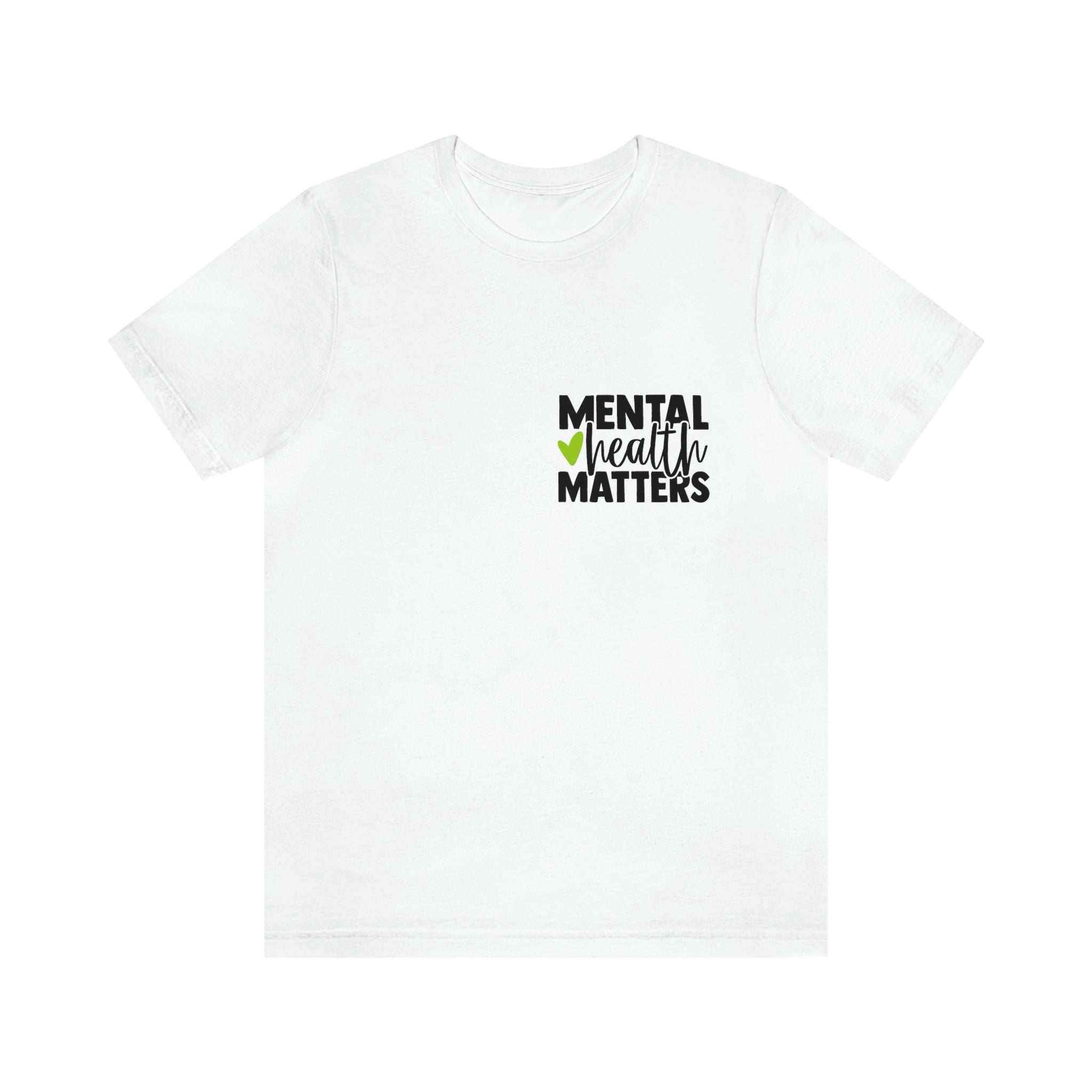 Mental Health Matters - Heart : Unisex 100% Premium Cotton T-Shirt by Bella+Canvas