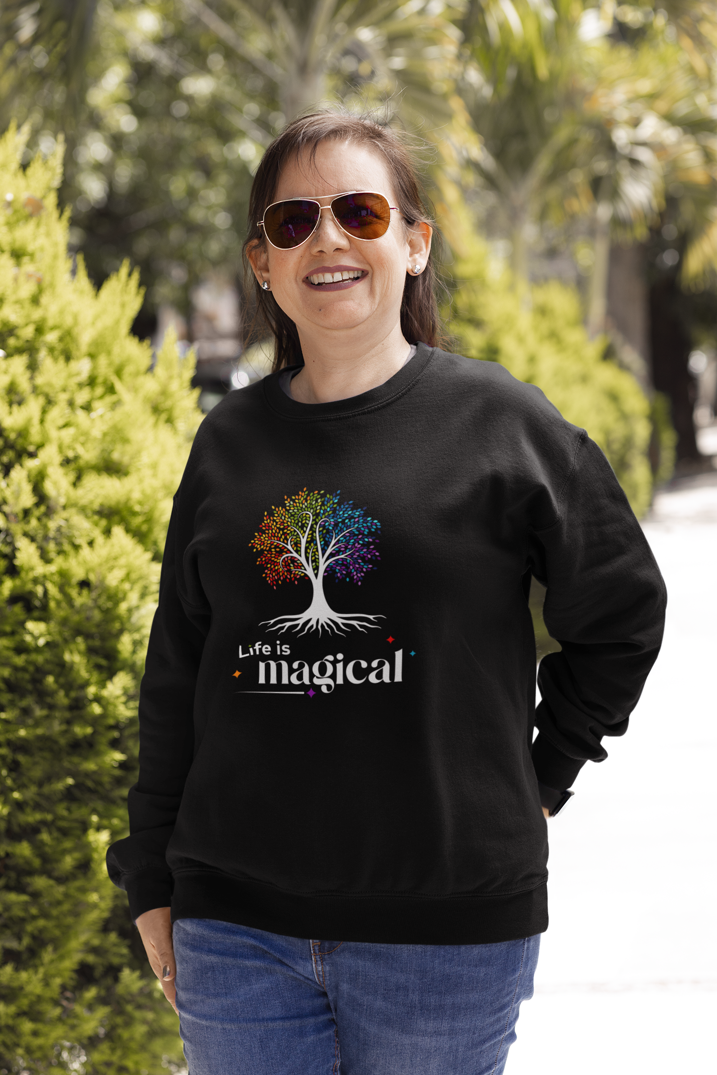 Life is Magical - The Tree of Life : Unisex Heavy Blend™ Crewneck Sweatshirt