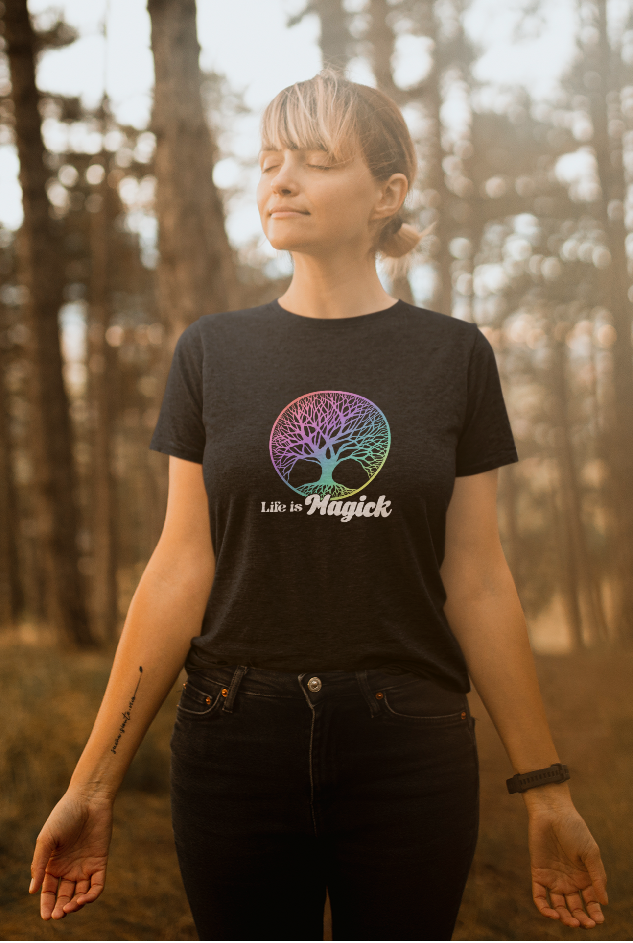 Life is Magick - Tree of Life : 100% Cotton Unisex T-Shirt by Bella+Canvas
