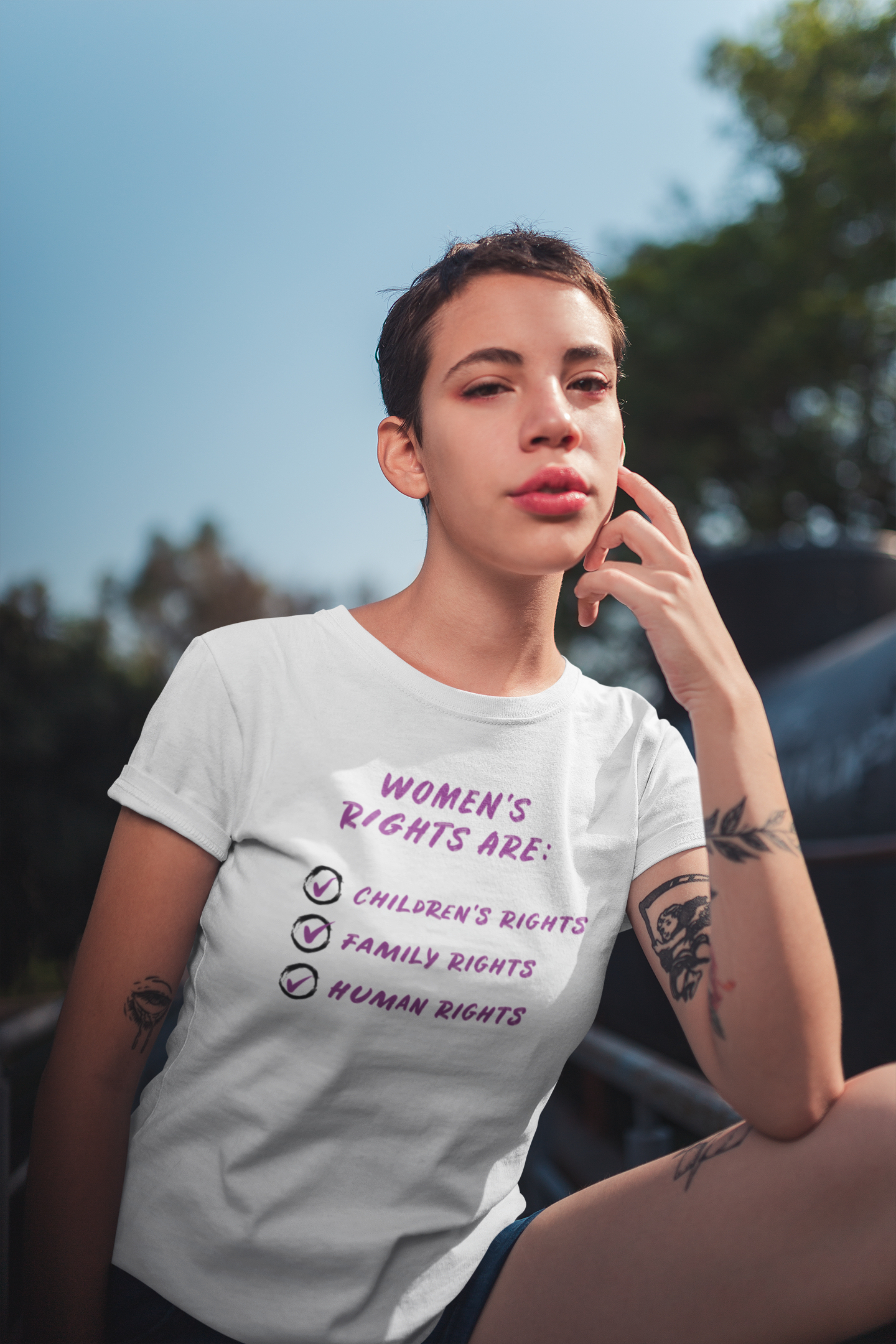 Women's rights are everyone's rights : Women's 100% Cotton T-Shirt